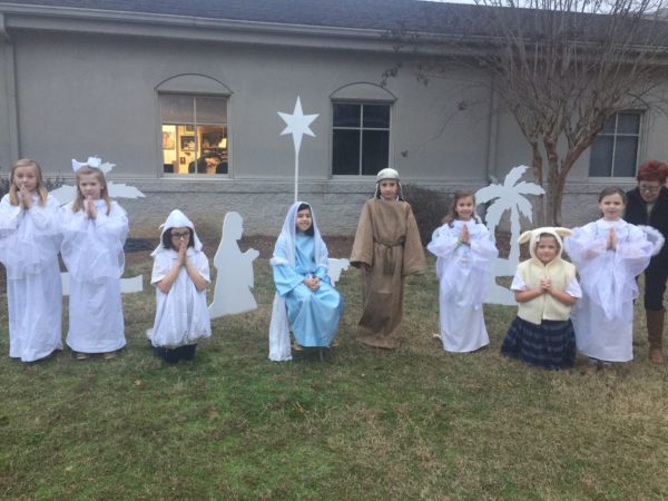 Children dressed for the nativity